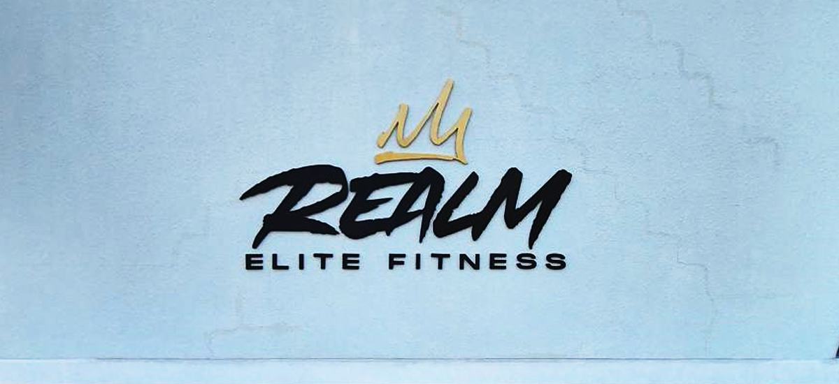 Realm Elite Fitness Building Sign